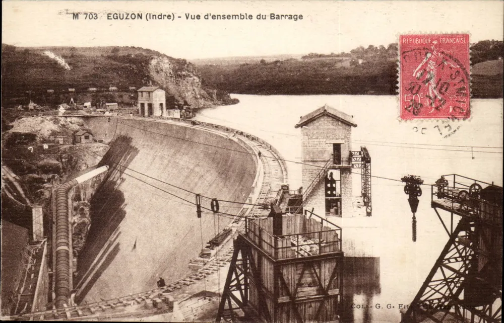 Eguizon (Indre) — Vista geral do barragem — G. G. Fitte - Frente