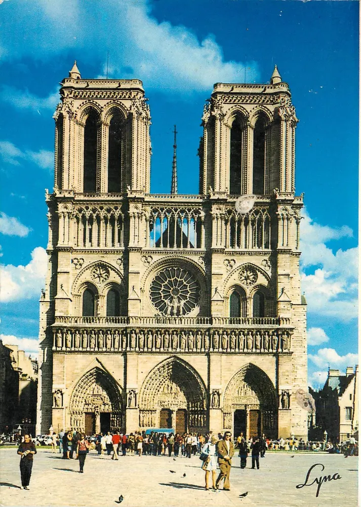 Notre-Dame de Paris — vista da fachada — editor LYNÁ, n° 1203 - Frente