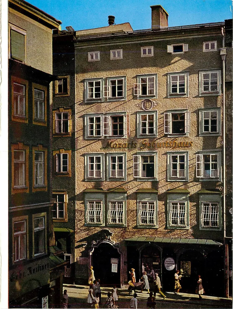 Mozarts Geburtshaus — Salzburg, Getreidegasse — Cosy Kunstverlag Brigitte Davidrndler - Vorderseite