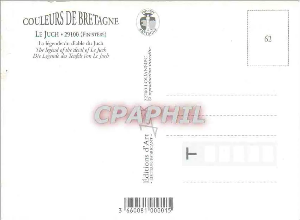 Il Diavolo del Juch — Leggenda della Bretagna — Edizioni Louannec - Verso