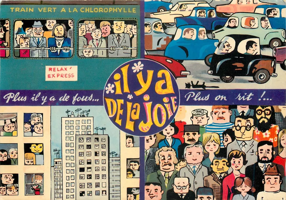 Trem Verde à Chlorophylle — há alegria — desenho de R. Allouin - Frente