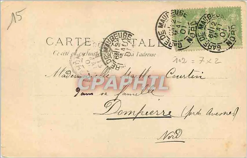 Paris - Ponte Novo, Estátua de Henrique IV — editor desconhecido, n° de série 20 - Verso