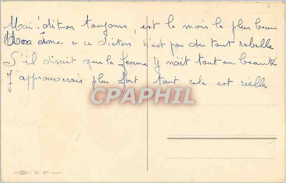 Roses — Aniversário — Editor H. C. Nr. 841 - Verso