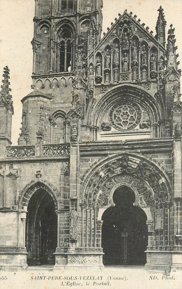 Saint-Père-sous-Vézelay — Die Kirche, das Portal — ND. Phot. - Vorderseite