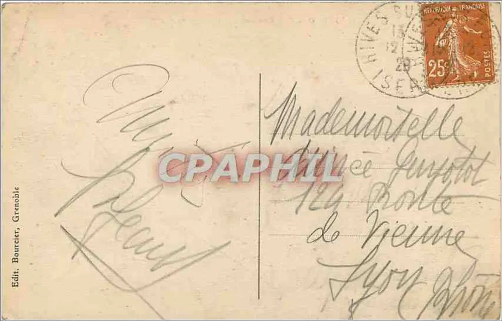 Grenoble — Brücke des Krankenhauses und die Alpen — Verlag Boucher, Grenoble, Nr. 97 - Rückseite