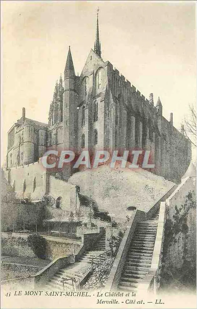 Mont Saint-Michel — Das Châtelet und die Merveille — Ostseite — LL. — n°45 - Vorderseite