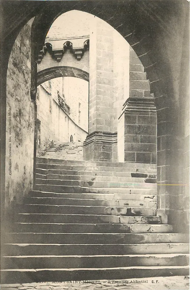 Mont-Saint-Michel — A Escada Abbatial — G.F. / Coleção German (ils. ane. Saint-Malo) - Frente