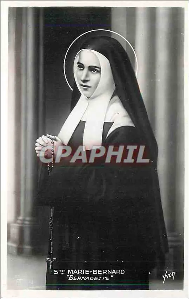 Santa Maria Bernadette — representação religiosa — Les Editions d'Art, Paris - Frente