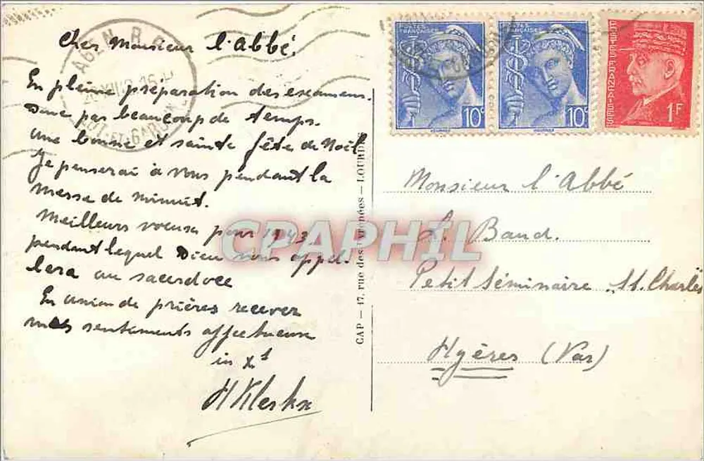 Agen — Vista general tomada desde Bellevue — Molinos de San Jorge — editor Agen, n°1 - Reverso
