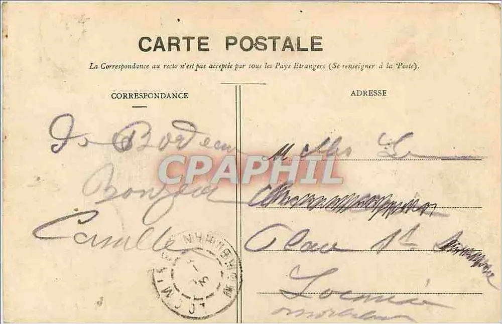 Bordeaux — Most Piaskowy — widok mostu nad Garoną z łodzią — wydawca BR - 40 - Rewers