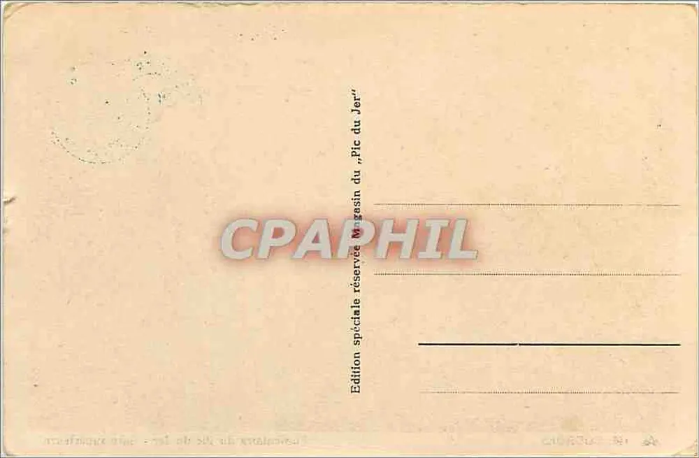 Funiculaire du Pic du Jer - Gare supérieure — Lourdes — éditeur C.A. n°140 - Verso
