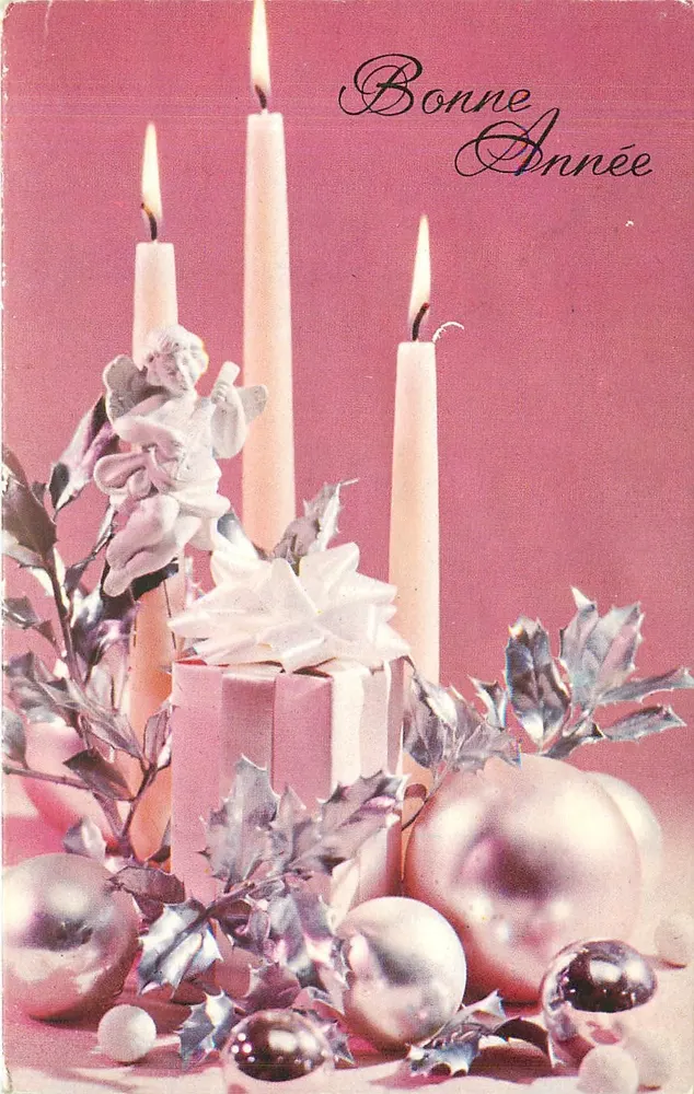Decoração de Natal — Velas, anjo e bolas — Rust Craft - Frente