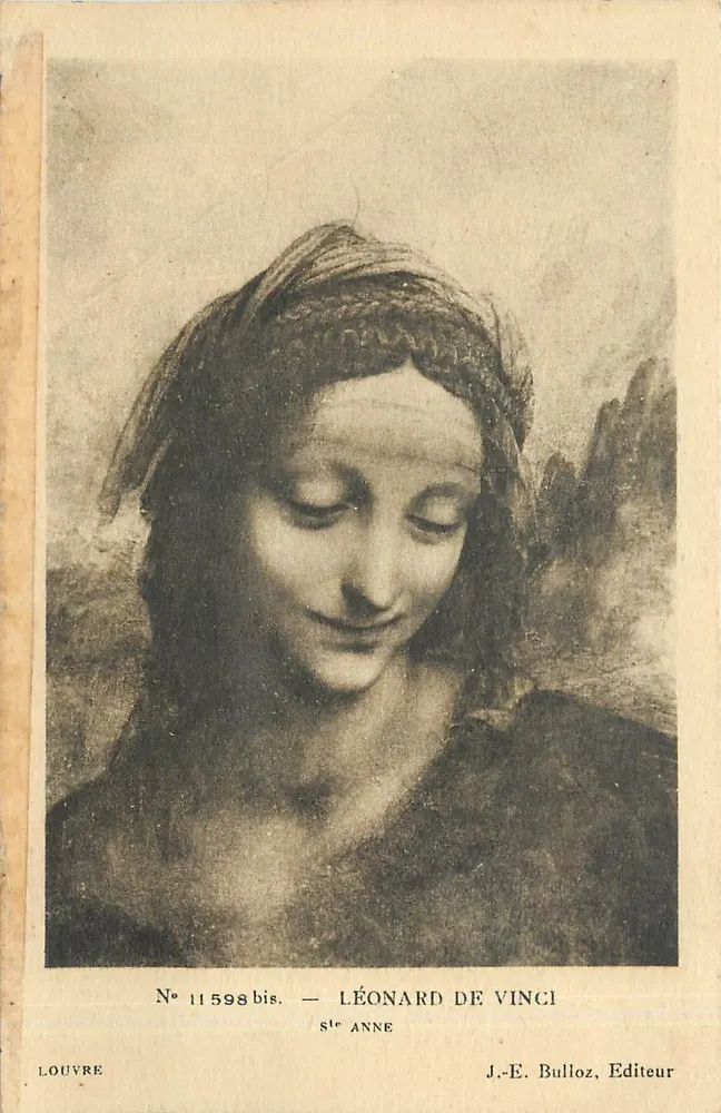 Jovem mulher — retrato atribuído a Leonardo da Vinci — J.-E. Bulloz, editor, 1ª ano, n° 11598bis - Frente