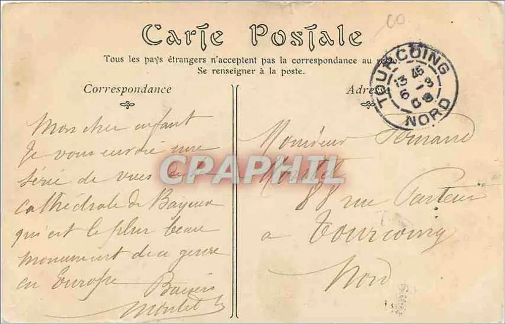 Cathédrale de Bayeux — Portail méridional — ND Phet, n°11 - Verso