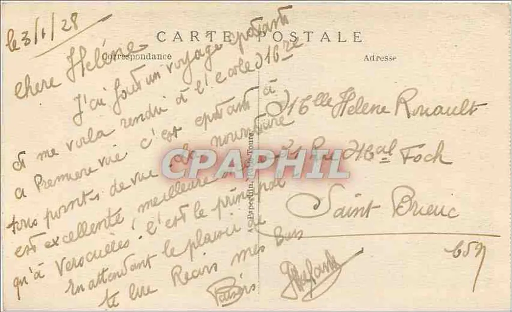 Paris - A Noite — Champs-Élysées — A.P. - Verso