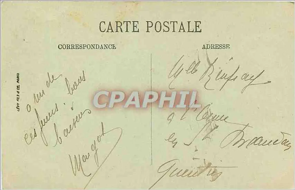 Paris — Place Pereire — LL. n° 914 - Verso