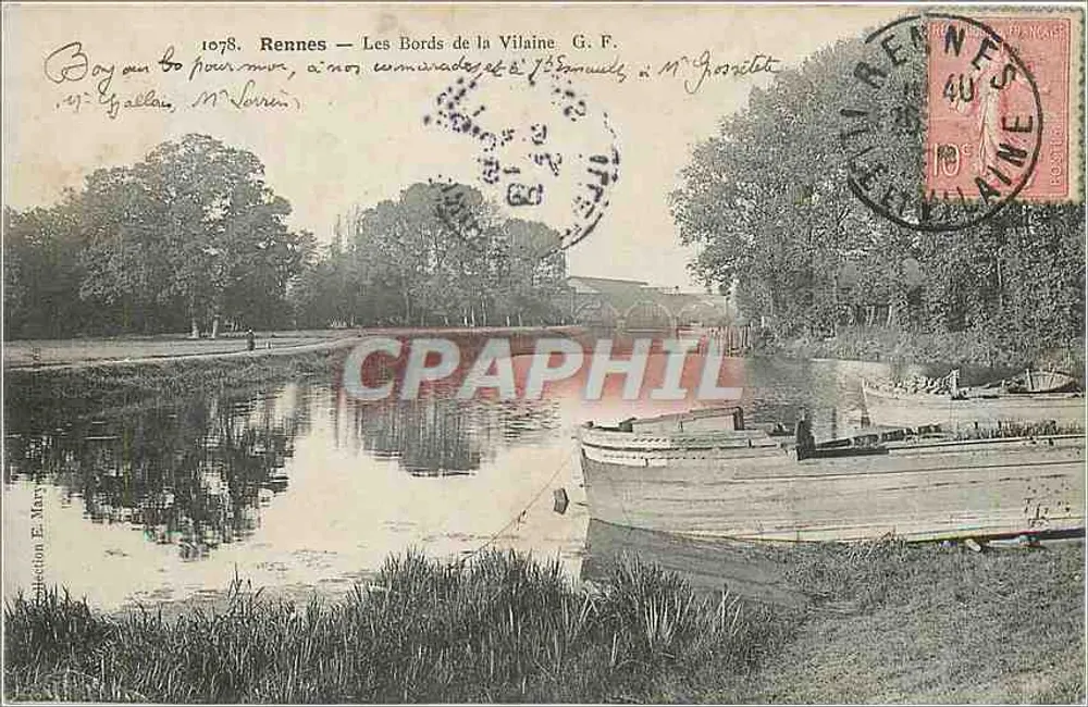 Rennes — As Margens da Vilaine — G. F. — Edição E. Marat - Frente
