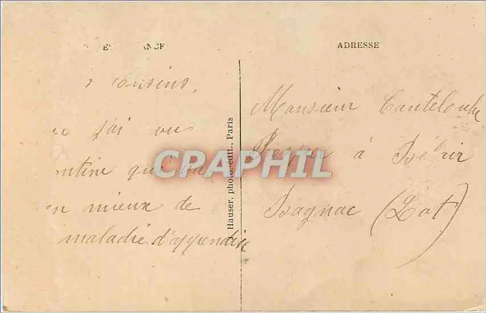 O Sacré-Cœur de Montmartre — ilustração religiosa — Hauser, fot. edit. Paris, n° 027 - Verso