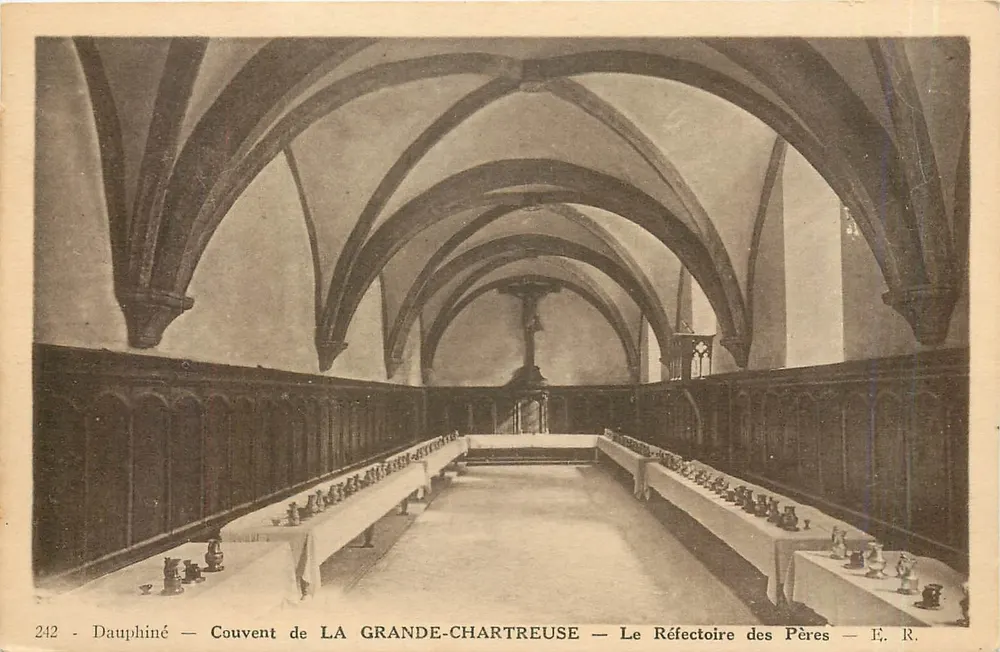 Dauphiné — Konvent von LA GRANDE-CHARTREUSE — Das Refektorium der Väter — E. R. - Vorderseite