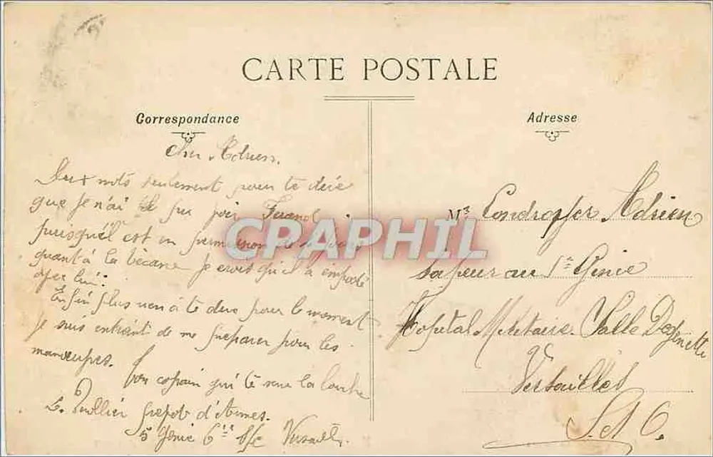 Versailles - Os Rochos em Trianon — Coleção das Galerias Modernas — n°49 - Verso