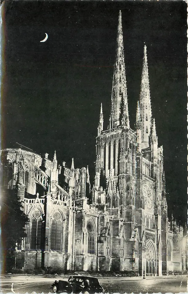Bordeaux — A Catedral de São André — noite — Edições BLOC Frères - Frente