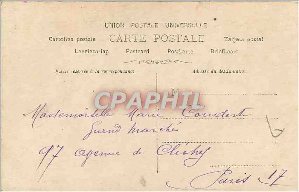Femme en robe drapée — ange aux ailes — éditeur Rimbaut n° 347 - Verso