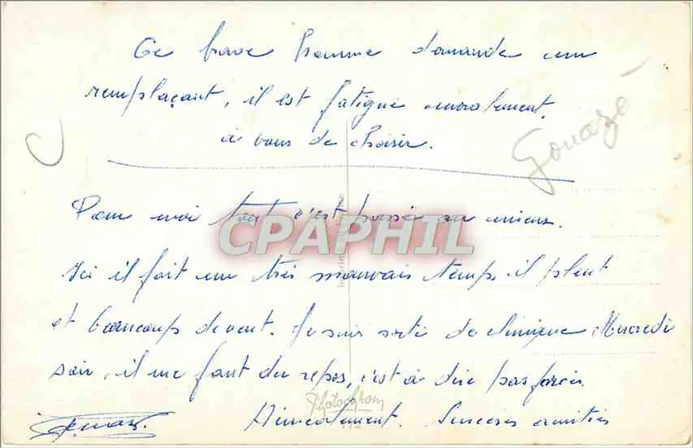 Exotische Szene mit Mann in Turban und liegender Frau — Zeichnung von L. Bonnolle — Verleger nicht sichtbar - Rückseite