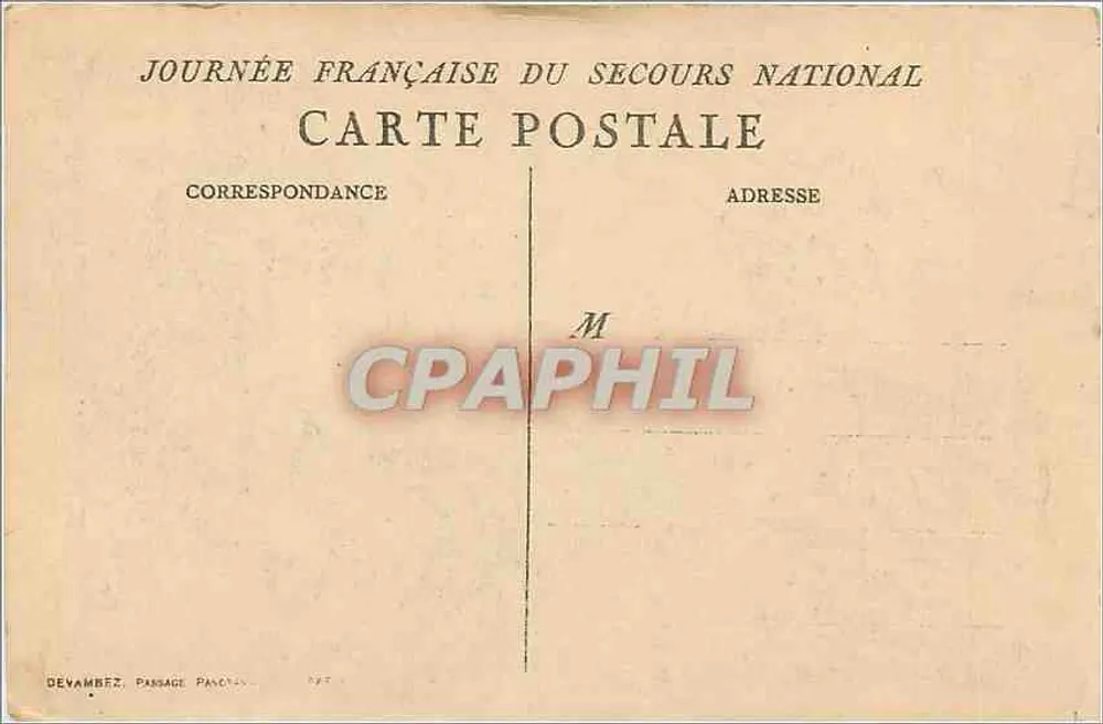 Hilfsszenario — Nationaler Rettungstag Frankreich — Devambrez, Passage Pancrace - Rückseite