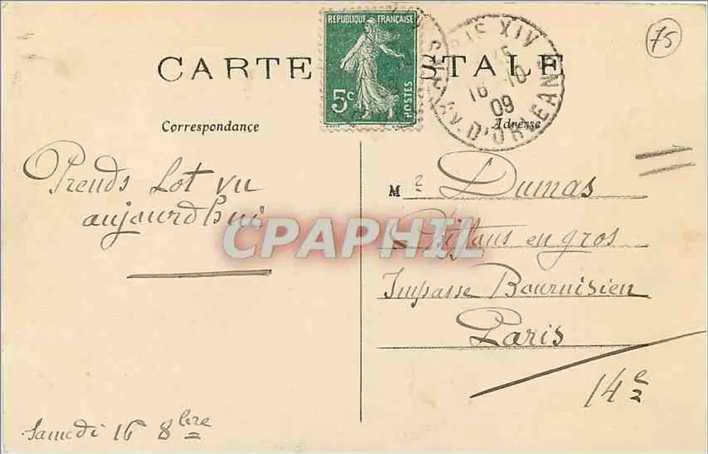 Paris — Igreja Notre-Dame — Bilhete postal moderno n°240 - Verso