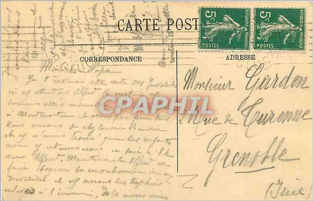 Paris — O Sagrado Coração — LL. — n° 220 - Verso