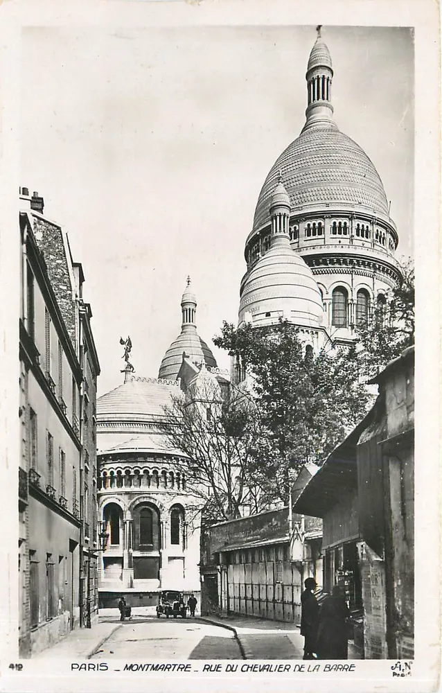 Paris - Montmartre - Rue du Chevalier de la Barre — éditeur A.N. n°419 - Recto