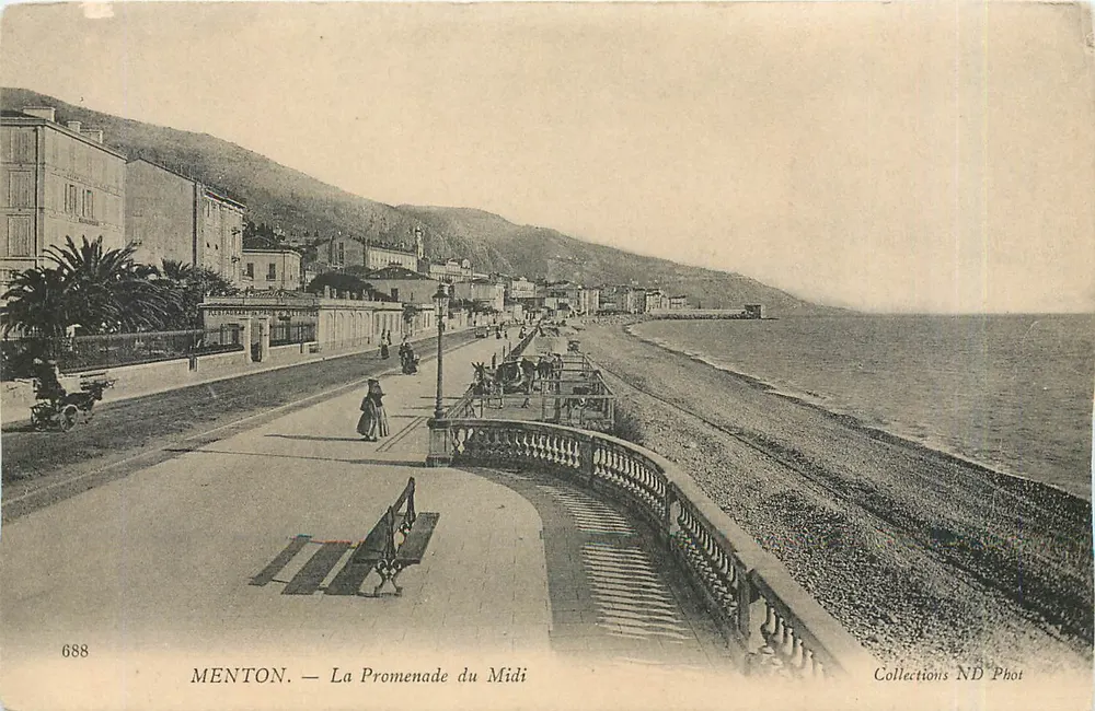 Menton — A Promenade du Midi — Collections ND Phot, n° 688 - Frente