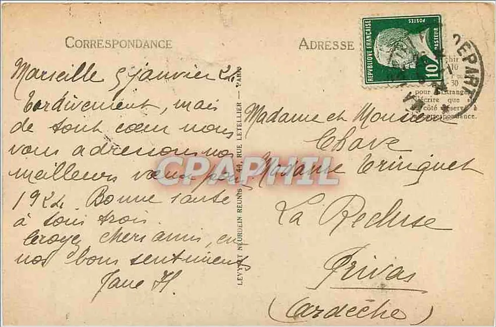 Marseille - Promenade de la Corniche - Aufnahme von Maldormé - Selecta - Rückseite