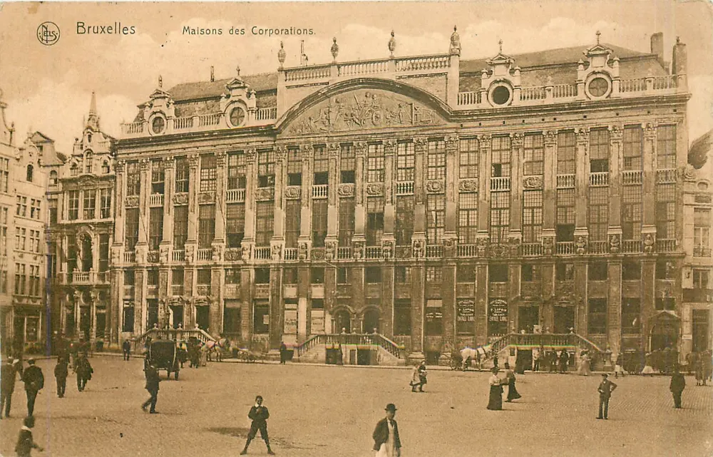 Bruxelles — Case delle Corporazioni — Ed. Nels, Serie Bruxelles, No. 82 - Recto