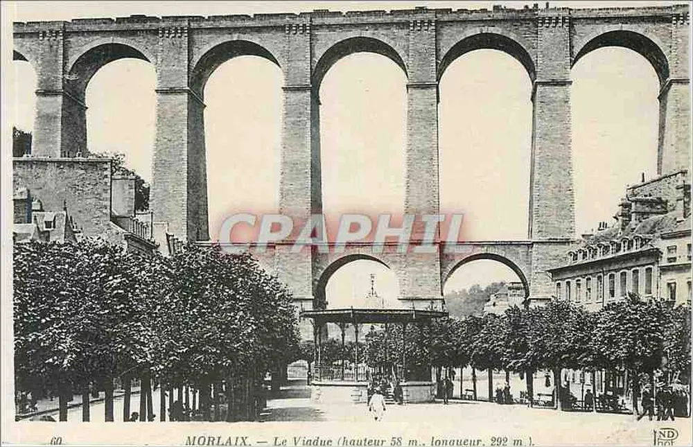 Morlaix — O Viaduto (altura 58 m., comprimento 299 m.) — Imp. Créte, Paris - Frente