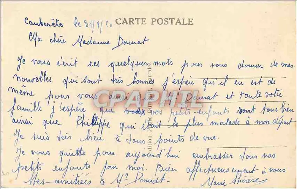 Cauterets — La Raillière — edição Lam - Verso