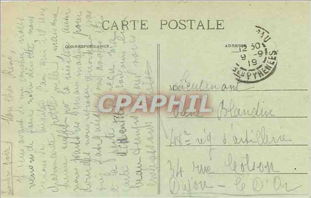 PAU - O Castelo (ou do Paro) — Marcel Dubre, fotógrafo, Pau — n° 18 - Verso