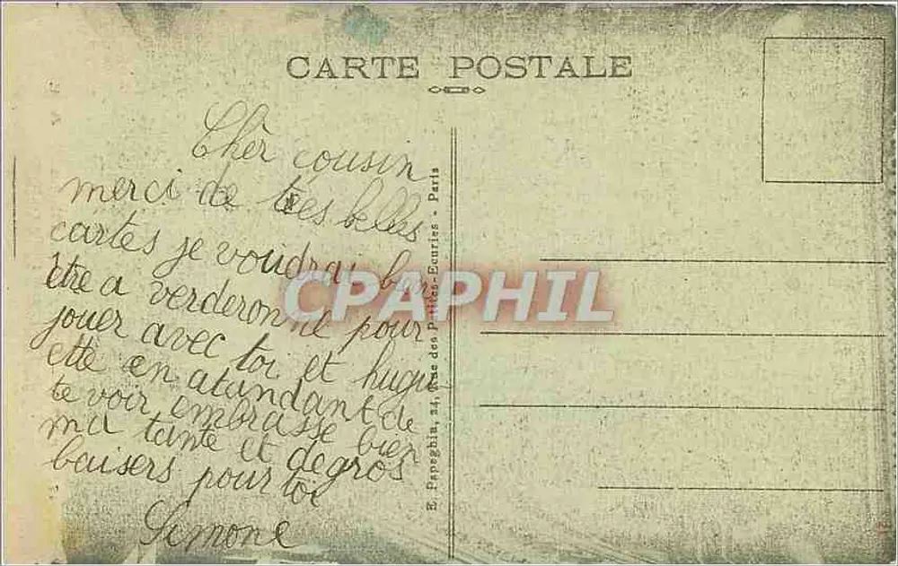 पेरिस — ऑपेरा के सीढ़ी — A. P. संख्या 175 - पीछे