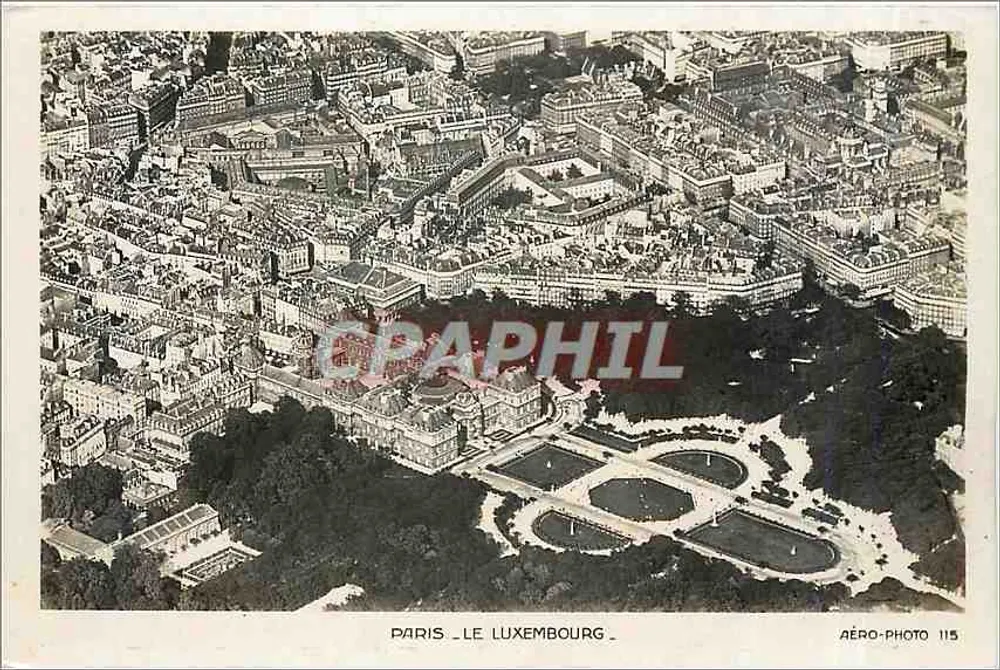 Paryż - Luxembourg — aero-foto n°115 — wydawca Graphphil - Awers