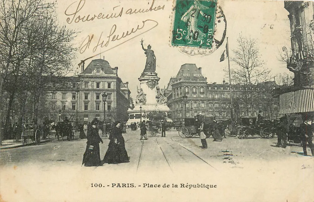 Place de la République — Paris — editor desconhecido, n° 100 - Frente