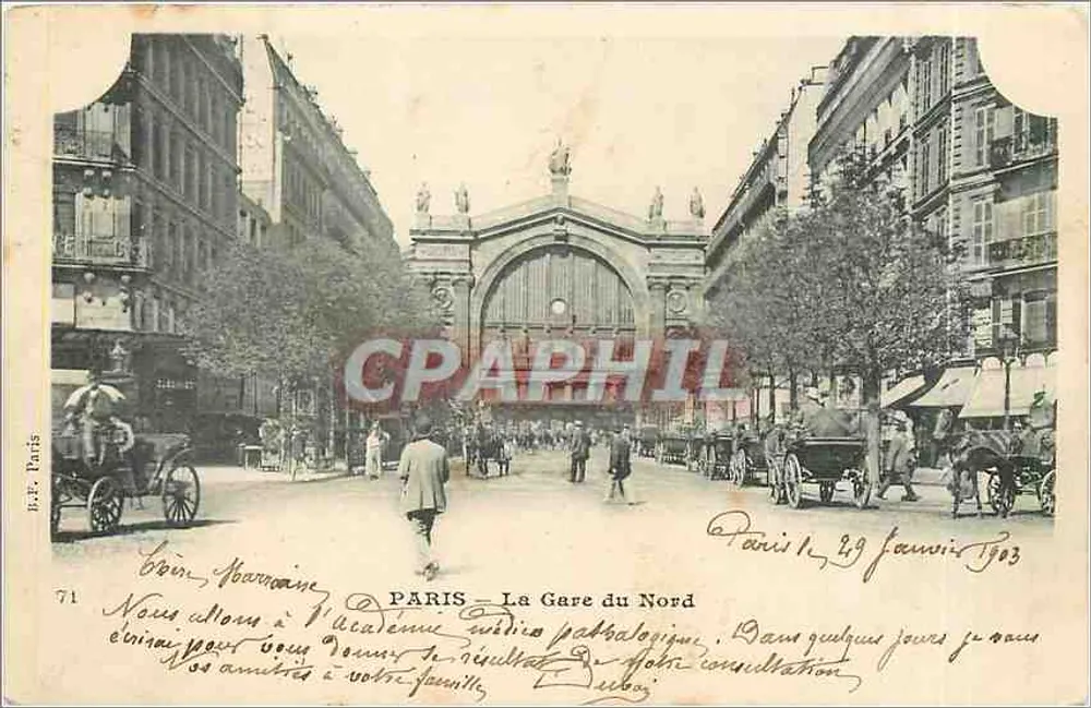 PARIS — A Estação da Norte — B.P. Paris, n°71 - Frente