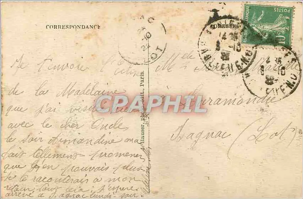 Paris — Igreja da Madeleine — Cópia do Panteão de Atenas, iniciada em 1764, ornada com 34 estátuas de bronze - Verso