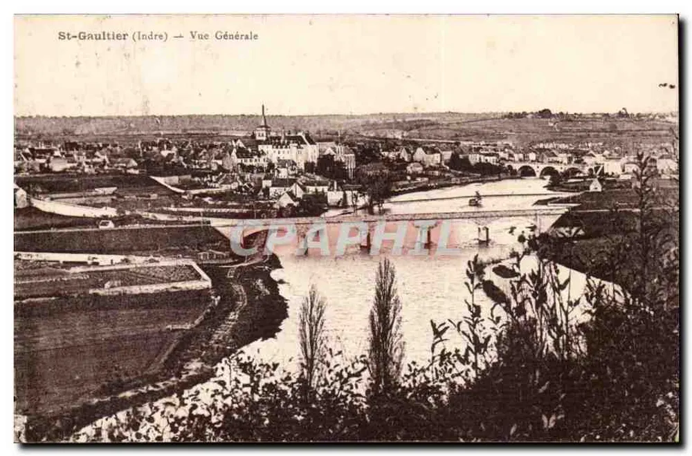 St-Gaultier (Indre) — Vista Geral — Editor: C. P. A. G. (n° 103) - Frente