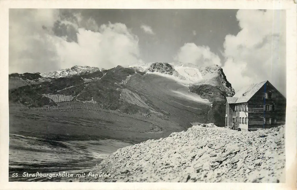 Strafburgerhütte mit Panüler — montanhas nevadas — Voranberger Heimatbilder, Bludenzer Erben - Frente