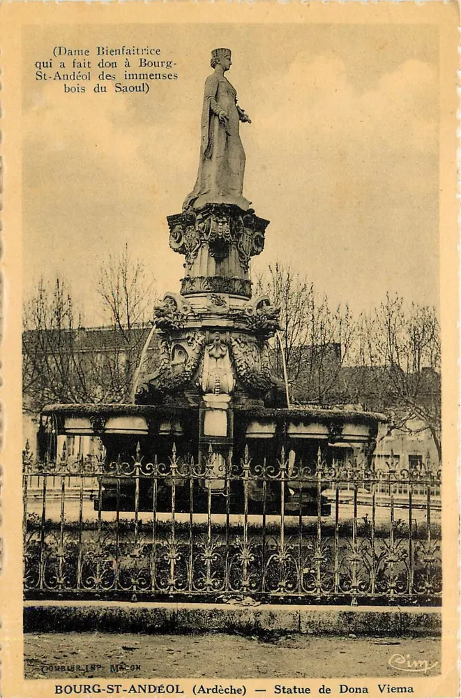 Bourg-St-Andéol (Ardèche) — Statue de Dona Viema - Recto