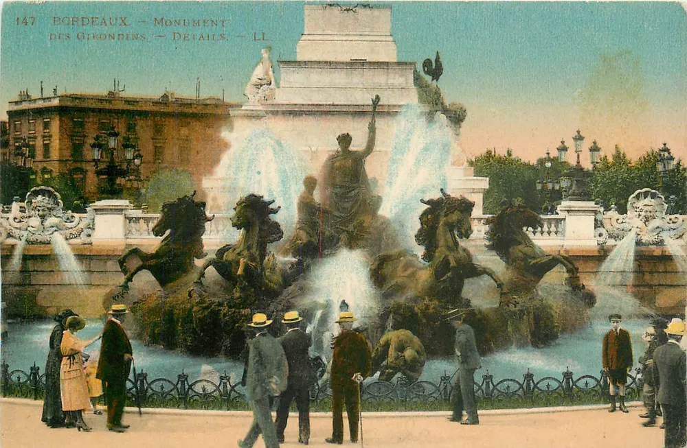 Bordeaux — Monument dos Girondinos — Detalhes — LL - Frente