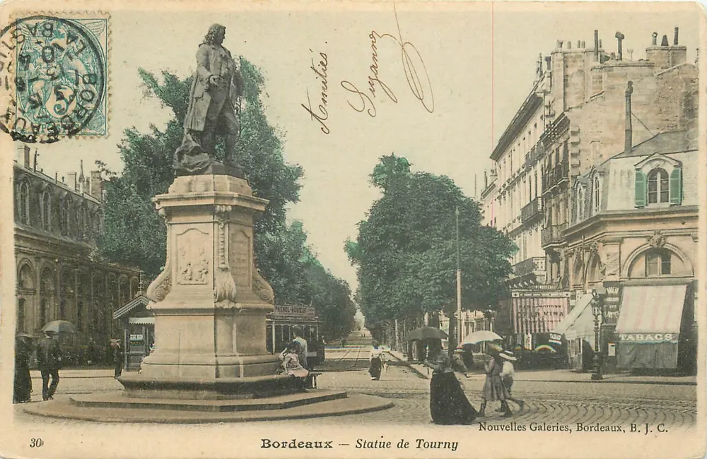 Bordeaux — Statua Tourny — Nowe Galerie, Bordeaux, B. J. C. - Awers
