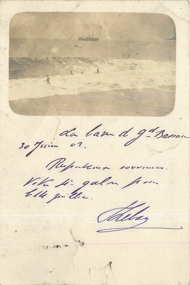 Strand von Gd-Bany — Aussicht von der Küste — unbekannter Verlag, Seriennummer nicht sichtbar - Vorderseite