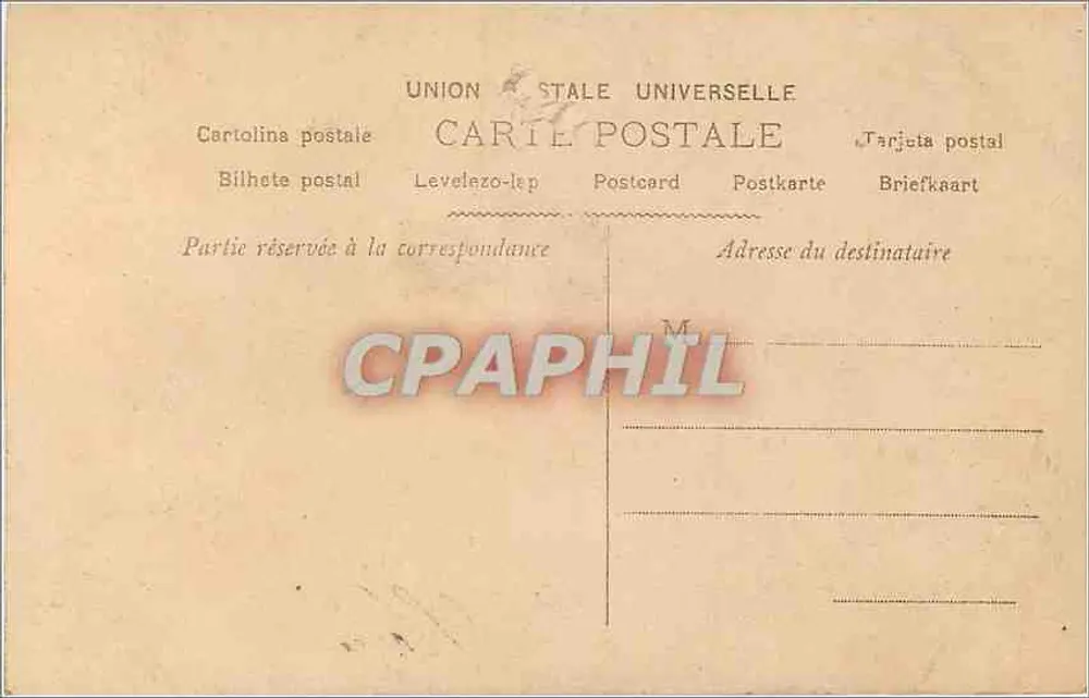 Couple en jardin — scène de studio avec rosiers — éditeur Union Stale Universelle, n° 690 - Verso