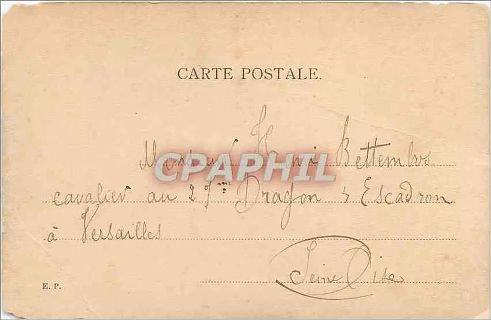 Jeune femme aux fleurs — portrait — éditeur non visible - Verso